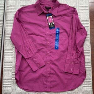 Banana Republic Men's Fuchsia Button-Down Shirt